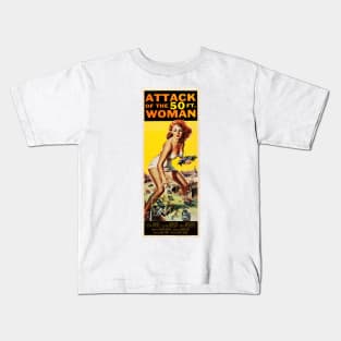 Attack of the 50 Foot Woman (1958) Wall Art Retro Movie Kids T-Shirt